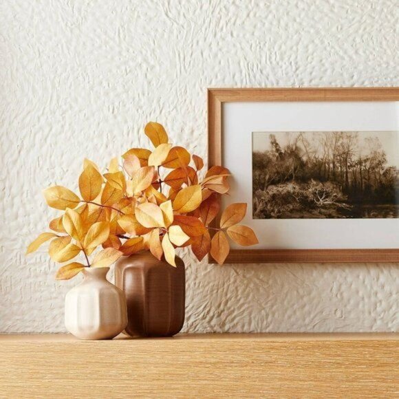 9.5" Faux Golden Ash Leaf Stem - Hearth & Hand Magnolia - Fall 2023 Target - Picture 2 of 7